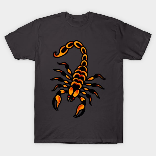 American Traditional Scorpion - Tattoo - T-Shirt | TeePublic